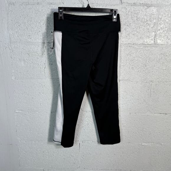 Ideology Colorblocked Cropped Leggings, black/white Small - Picture 2 of 4